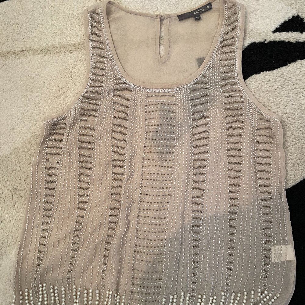 Beautiful Beaded Sheer Top